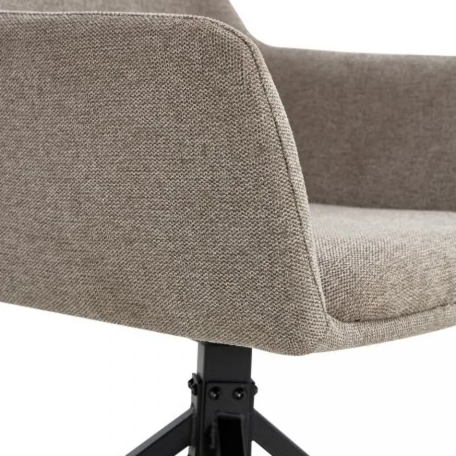 Eetkamerstoelen< Draaibare Eetkamerstoel Tiernan Taupe