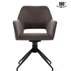 Eetkamerstoelen< Draaibare Eetkamerstoel Tiernan Grijs