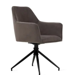 Eetkamerstoelen< Draaibare Eetkamerstoel Tiernan Grijs