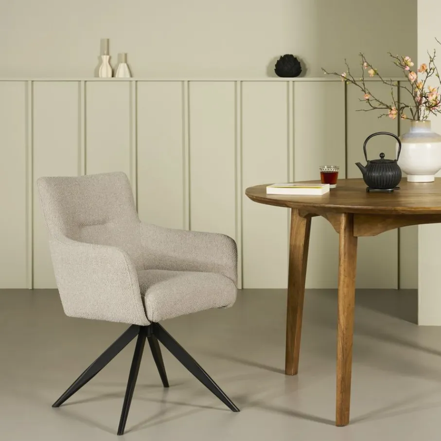 Eetkamerstoelen< Draaibare Eetkamerstoel Tonsberg Klei