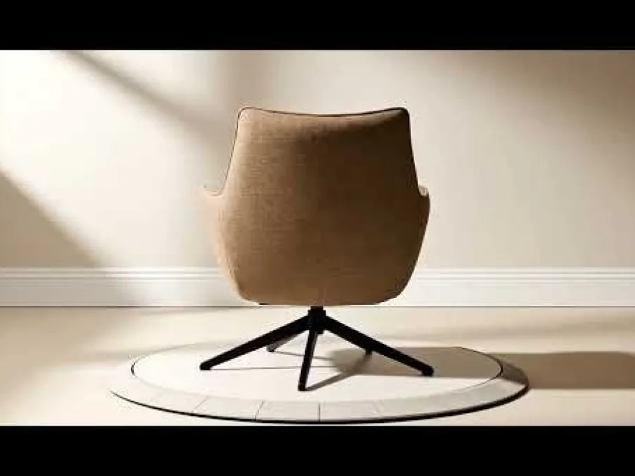Eetkamerstoelen< Draaibare Eetkamerstoel Tumba Caramel