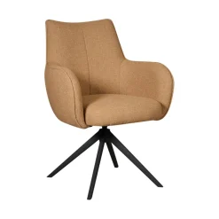 Eetkamerstoelen< Draaibare Eetkamerstoel Tumba Caramel