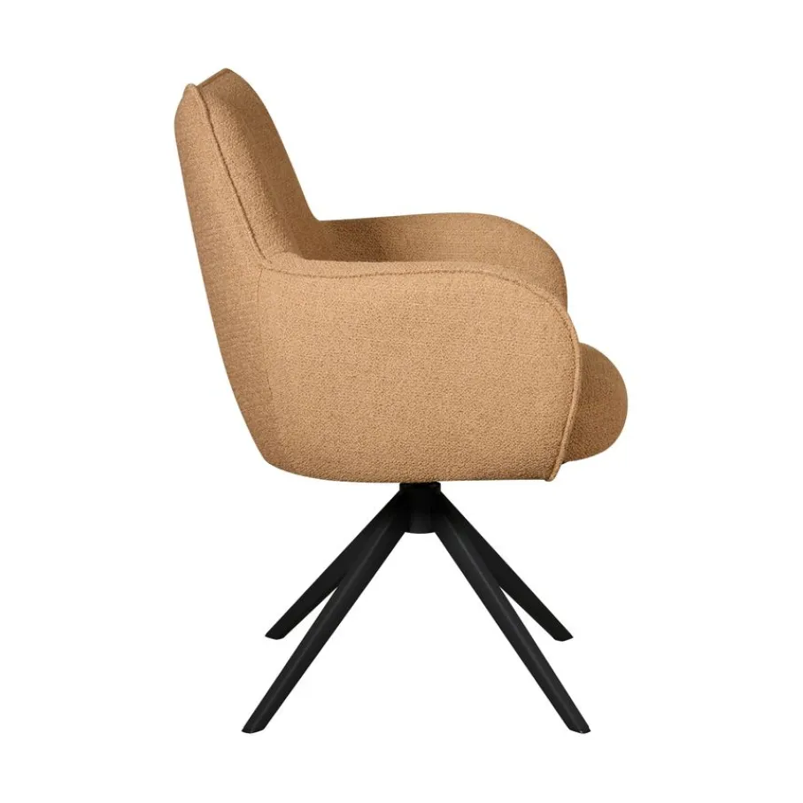 Eetkamerstoelen< Draaibare Eetkamerstoel Tumba Caramel