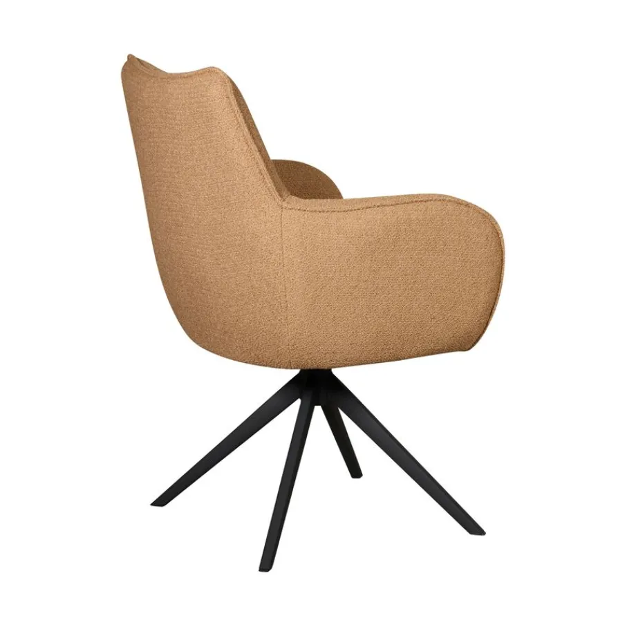 Eetkamerstoelen< Draaibare Eetkamerstoel Tumba Caramel
