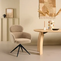Eetkamerstoelen< Draaibare Eetkamerstoel Twin Mosterd