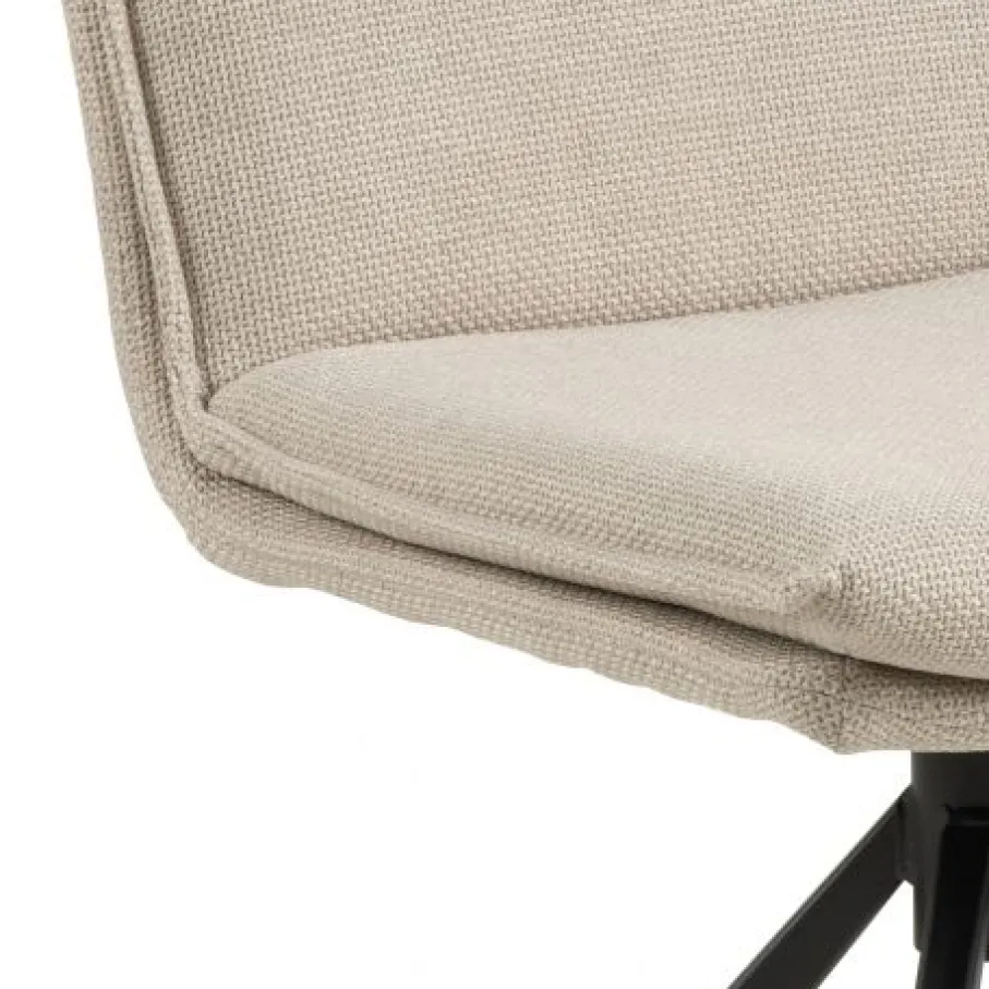 Eetkamerstoelen< Draaibare Eetkamerstoel Ulf Beige