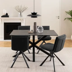 Eetkamerstoelen< Draaibare Eetkamerstoel Ulf Donkergrijs