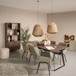 Eetkamerstoelen< Draaibare Eetkamerstoel Wolfheze Groen
