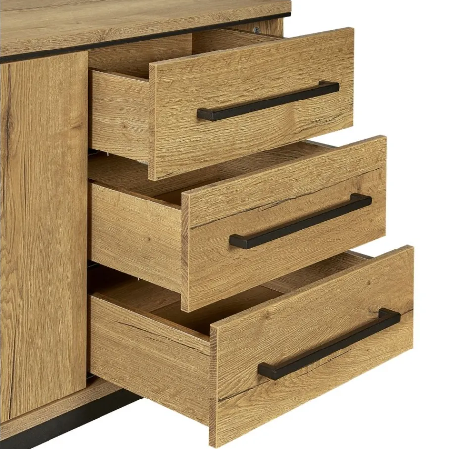 Dressoirs< Dressoir Batenburg Naturel - 210x80x45 cm