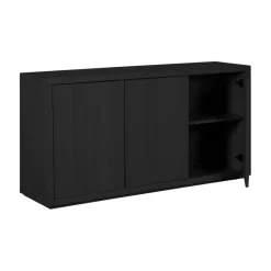 Dressoirs< Dressoir Chester Zwart - 155x80x40 cm