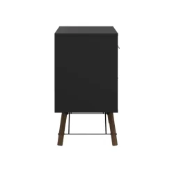 Dressoirs< Dressoir Denver Zwart / Walnoot - 150x72x40 cm