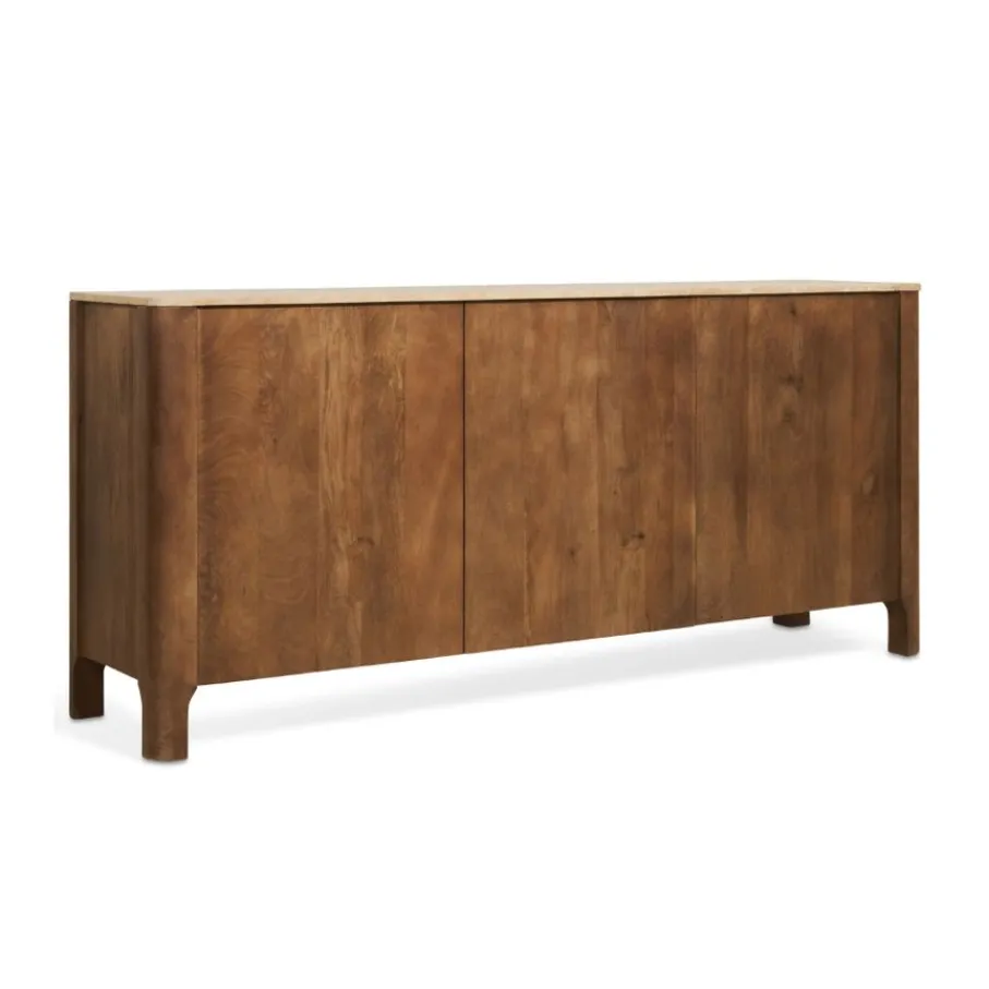 Dressoirs< Dressoir Liam Bruin / Marmer - 180x80x45 cm