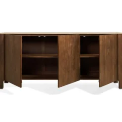 Dressoirs< Dressoir Liam Bruin / Marmer - 180x80x45 cm