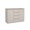 Opbergkasten< Dressoir Luna Taupe / Eiken - 121x91x50 cm