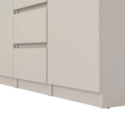 Opbergkasten< Dressoir Luna Taupe / Eiken - 121x91x50 cm