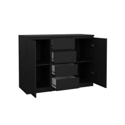 Opbergkasten< Dressoir Luna Zwart - 121x91x50 cm