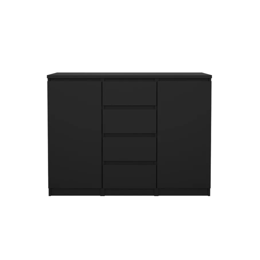 Opbergkasten< Dressoir Luna Zwart - 121x91x50 cm