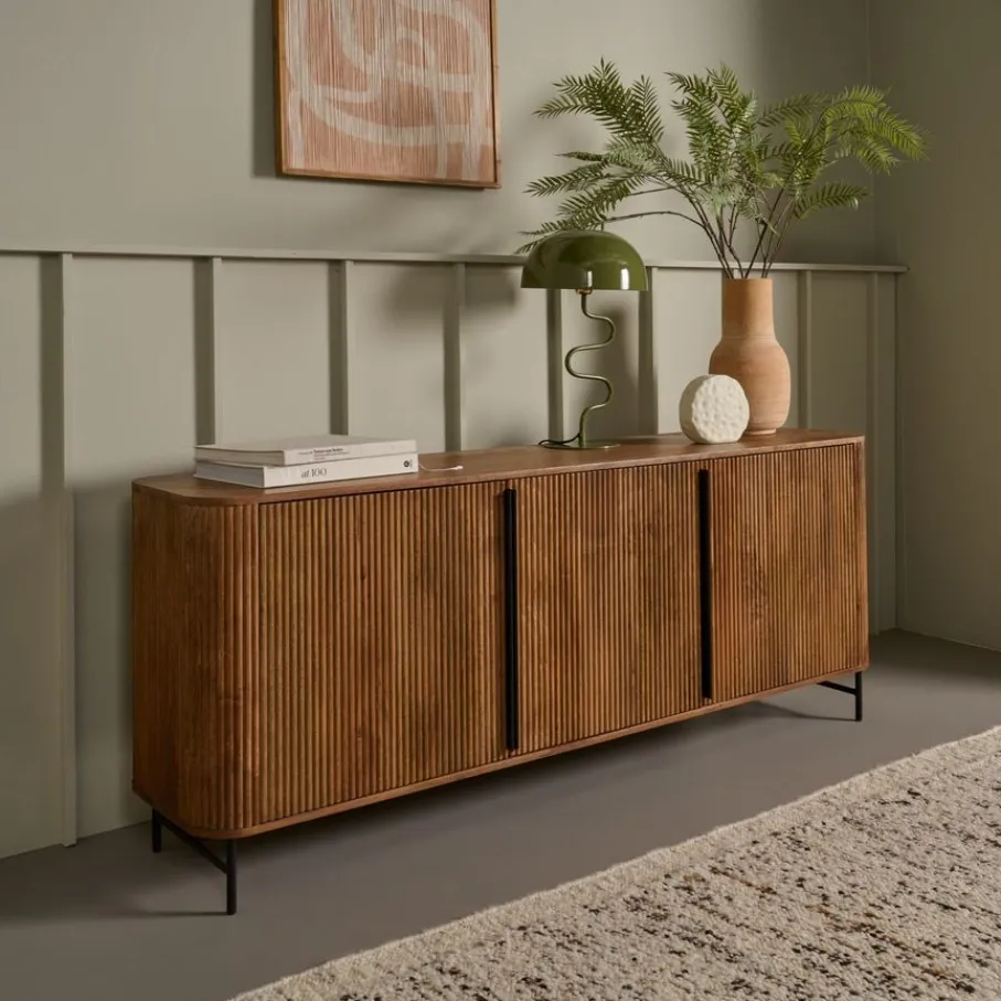 Dressoirs< Dressoir Rego Bruin - 176x76x40 cm