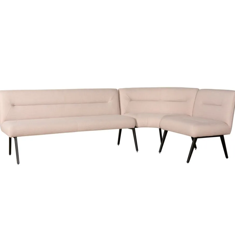 Eetkamerbanken< Eetkamer Hoekbank Bjorna Roze - 270x170 cm