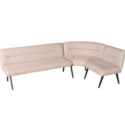 Eetkamerbanken< Eetkamer Hoekbank Bjorna Roze - 270x170 cm