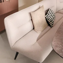 Eetkamerbanken< Eetkamer Hoekbank Bjorna Roze - 270x170 cm