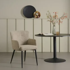 Eetkamerstoelen< Eetkamerstoel Alba Beige