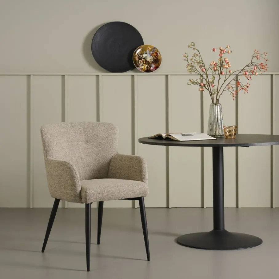 Eetkamerstoelen< Eetkamerstoel Alba Beige