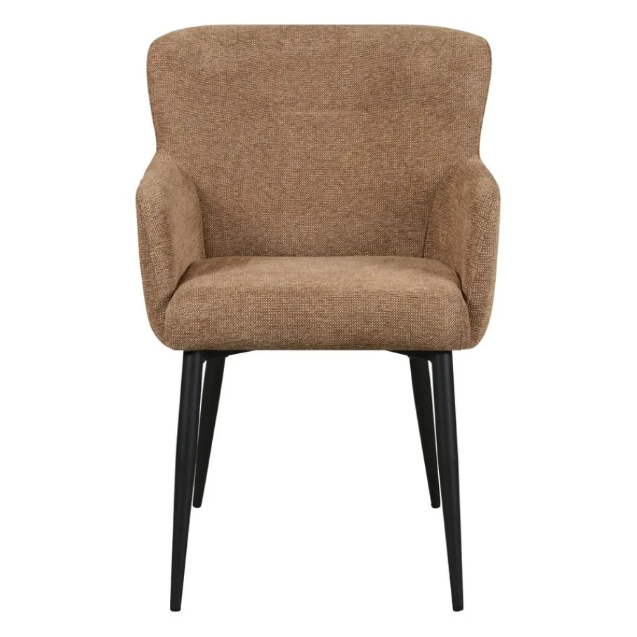 Eetkamerstoelen< Eetkamerstoel Alba Hazelnootbruin