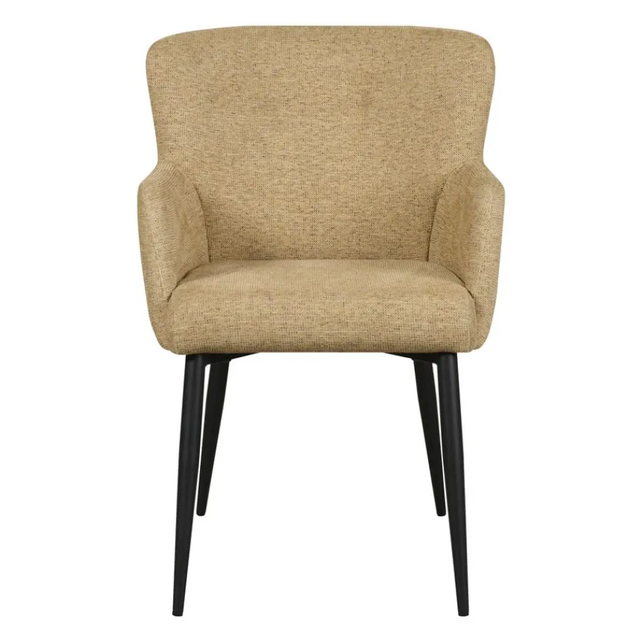 Eetkamerstoelen< Eetkamerstoel Alba Mosterdgeel