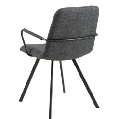 Eetkamerstoelen< Eetkamerstoel Asta Donkergrijs