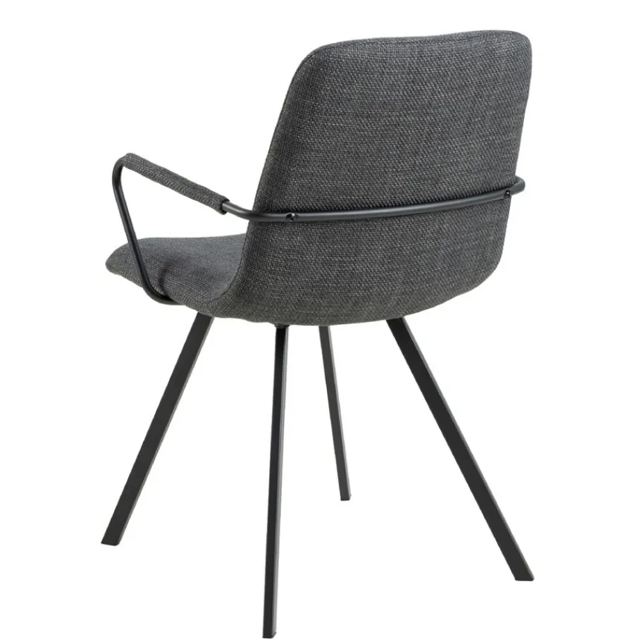 Eetkamerstoelen< Eetkamerstoel Asta Donkergrijs