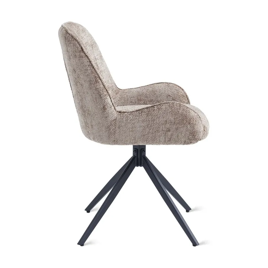 Eetkamerstoelen< Eetkamerstoel Berend Taupe