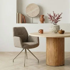 Eetkamerstoelen< Eetkamerstoel Borup Lichtbruin