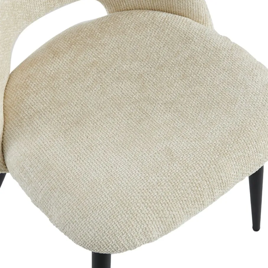Eetkamerstoelen< Eetkamerstoel Brogan Beige