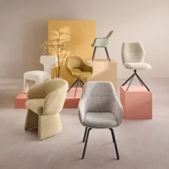 Eetkamerstoelen< Eetkamerstoel Brunna Beige