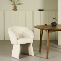 Eetkamerstoelen< Eetkamerstoel Brunna Crème