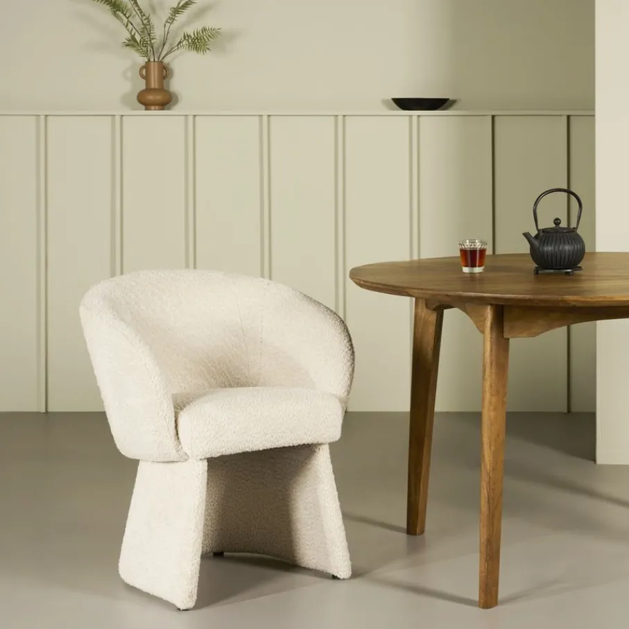 Eetkamerstoelen< Eetkamerstoel Brunna Crème