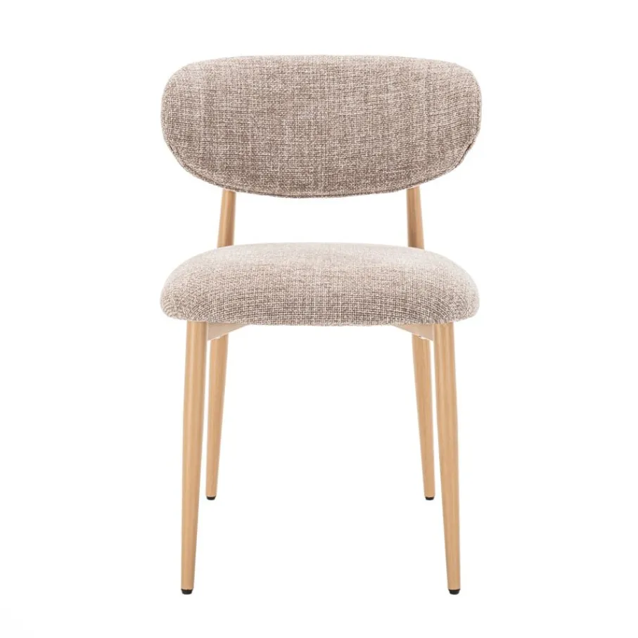 Eetkamerstoelen< Eetkamerstoel Cleo Beige