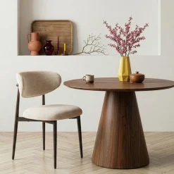 Eetkamerstoelen< Eetkamerstoel Cleo Lichtbeige