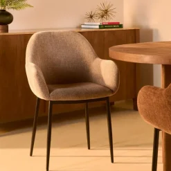 Eetkamerstoelen< Eetkamerstoel Emma Taupe