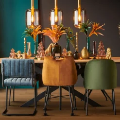 Eetkamerstoelen< Eetkamerstoel Epse Blauw