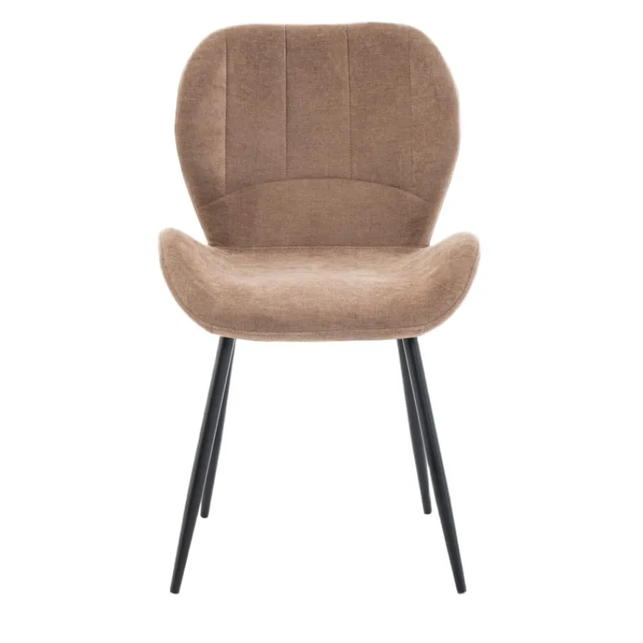 Eetkamerstoelen< Eetkamerstoel Flor Taupe
