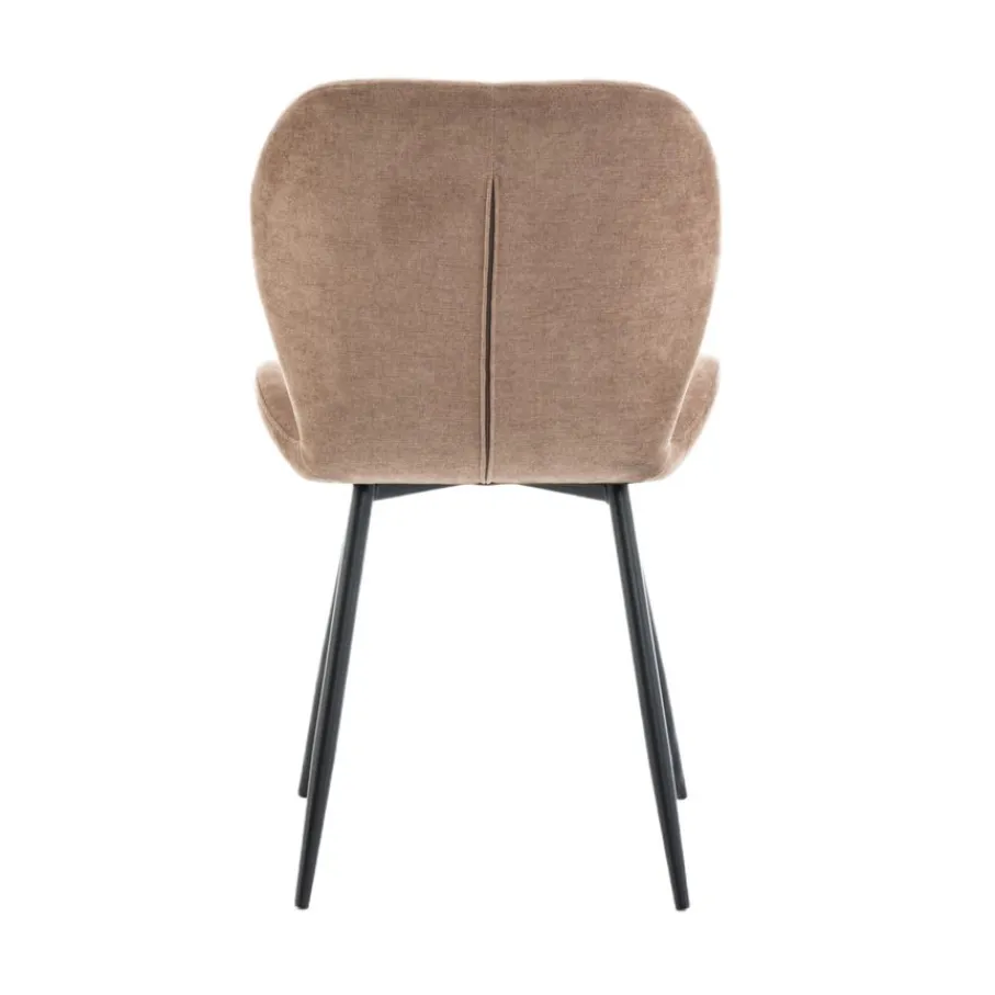 Eetkamerstoelen< Eetkamerstoel Flor Taupe