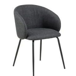 Eetkamerstoelen< Eetkamerstoel Frode Donkergrijs