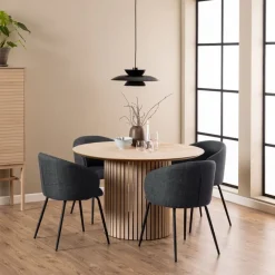 Eetkamerstoelen< Eetkamerstoel Frode Donkergrijs