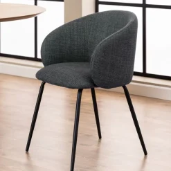 Eetkamerstoelen< Eetkamerstoel Frode Donkergrijs