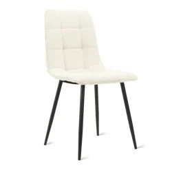 Eetkamerstoelen< Eetkamerstoel Garret Crème
