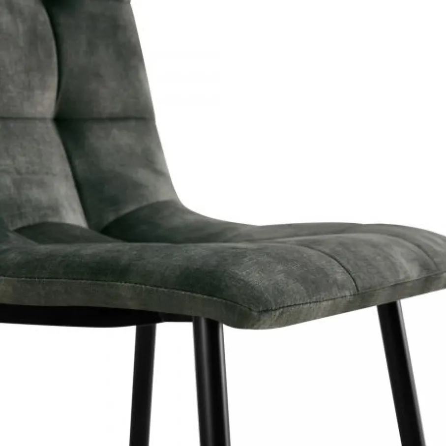 Eetkamerstoelen< Eetkamerstoel Garret Donkergroen