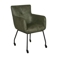 Eetkamerstoelen< Eetkamerstoel Hemse Groen
