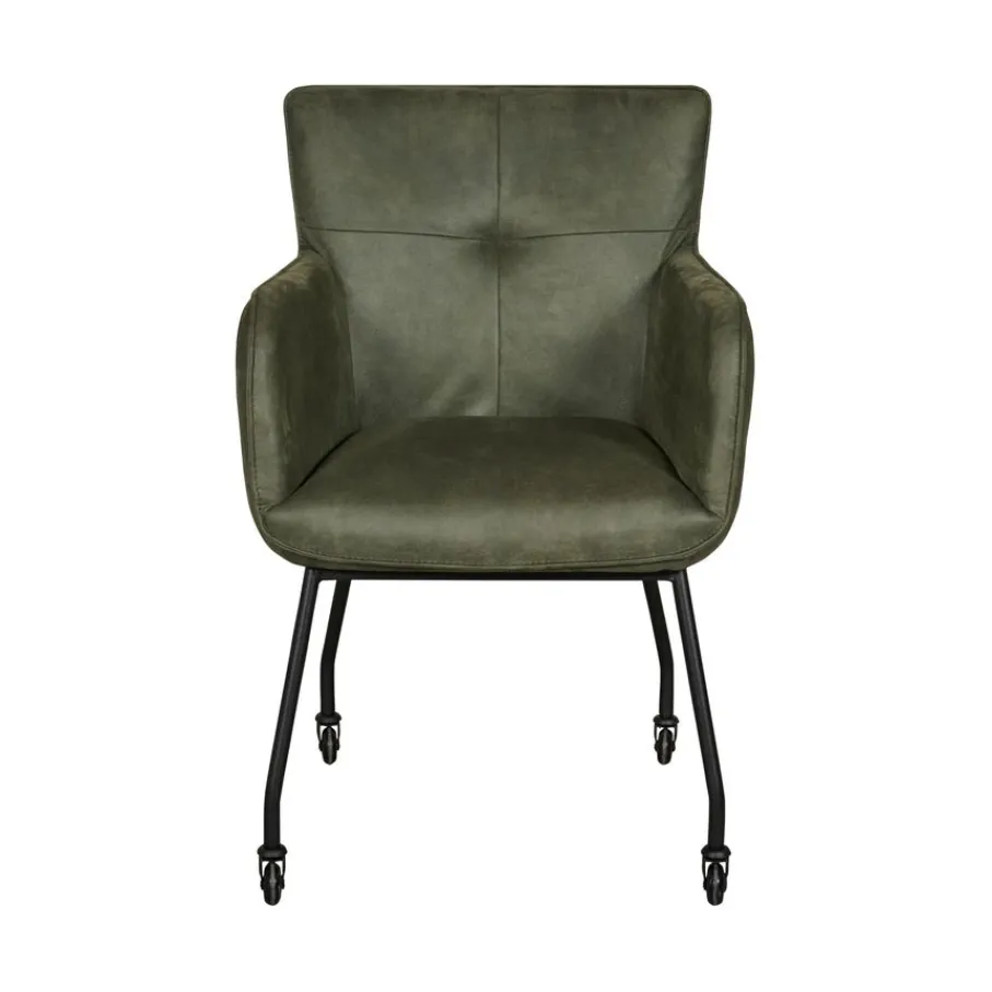 Eetkamerstoelen< Eetkamerstoel Hemse Groen